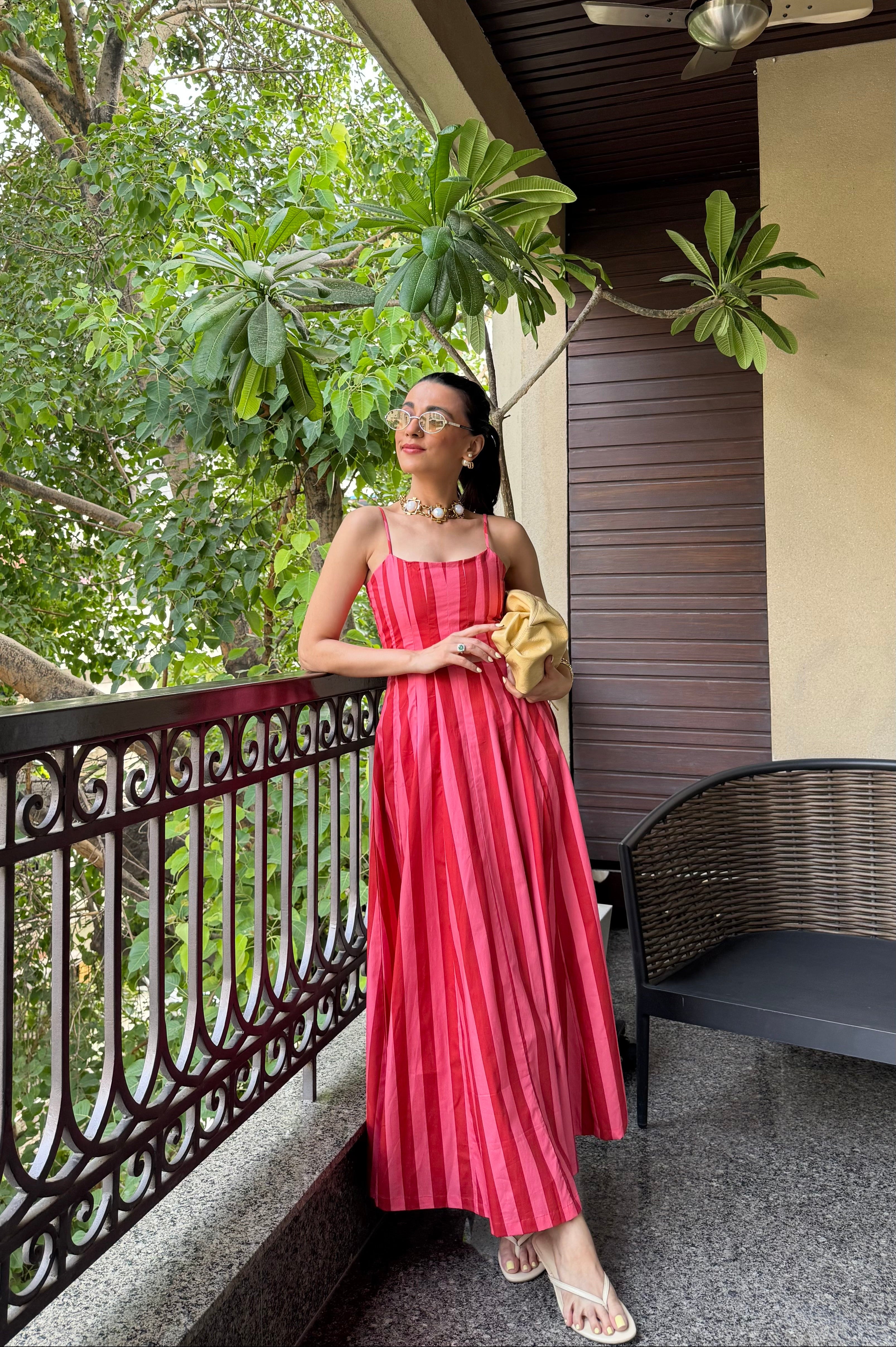 red stripe maxi dress Coastal Cabana Stripe Maxi Dress (Red) Red Stripe / Large